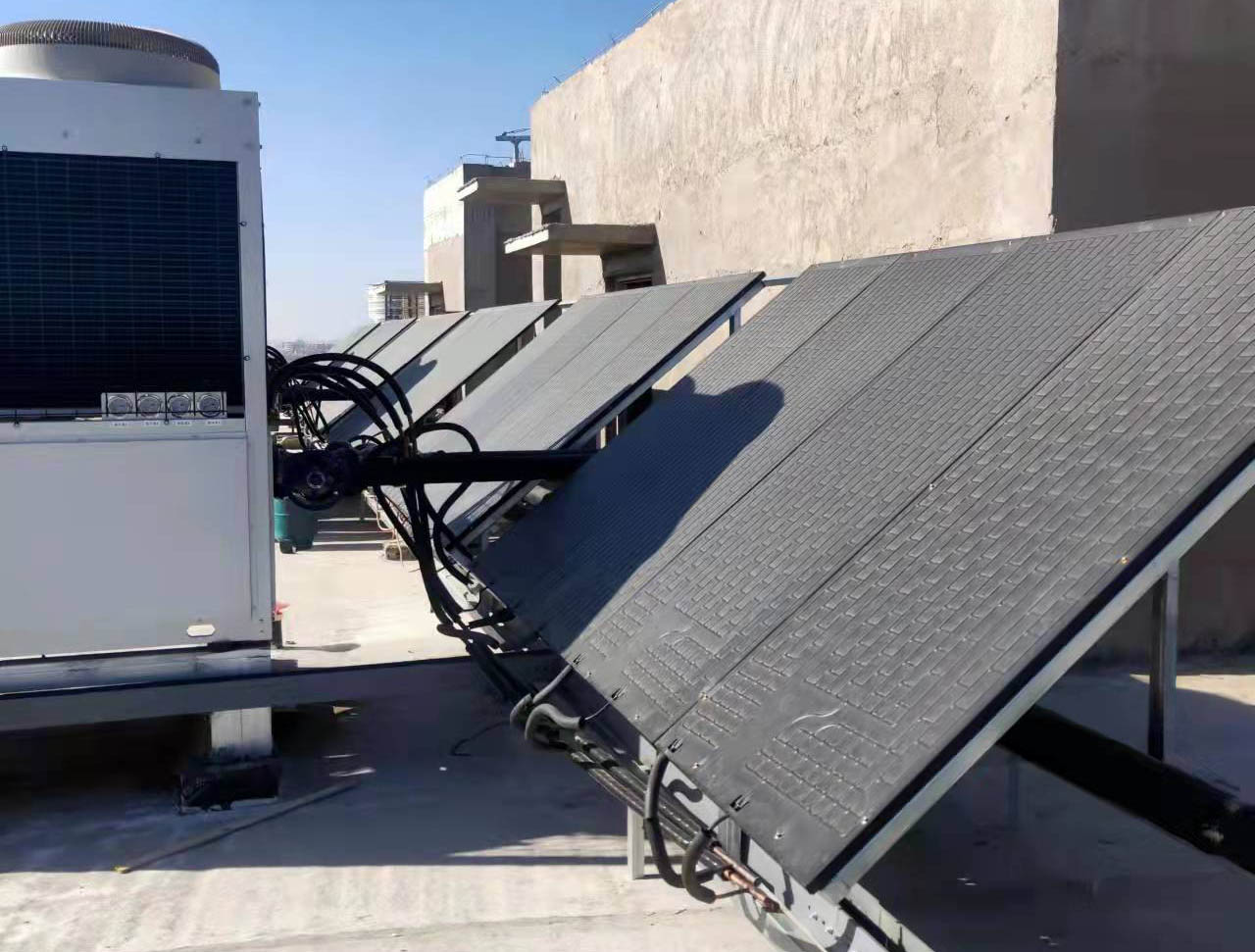 蘭州新區(qū)海遠(yuǎn)博大新材料聚陽光伏熱泵采暖